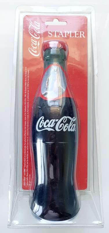 VINTAGE - ORIGINAL PEPSI JUKE BOX LOOK TRANSMITTER & COKE STAPLER IN ORIGINAL PACKAGING